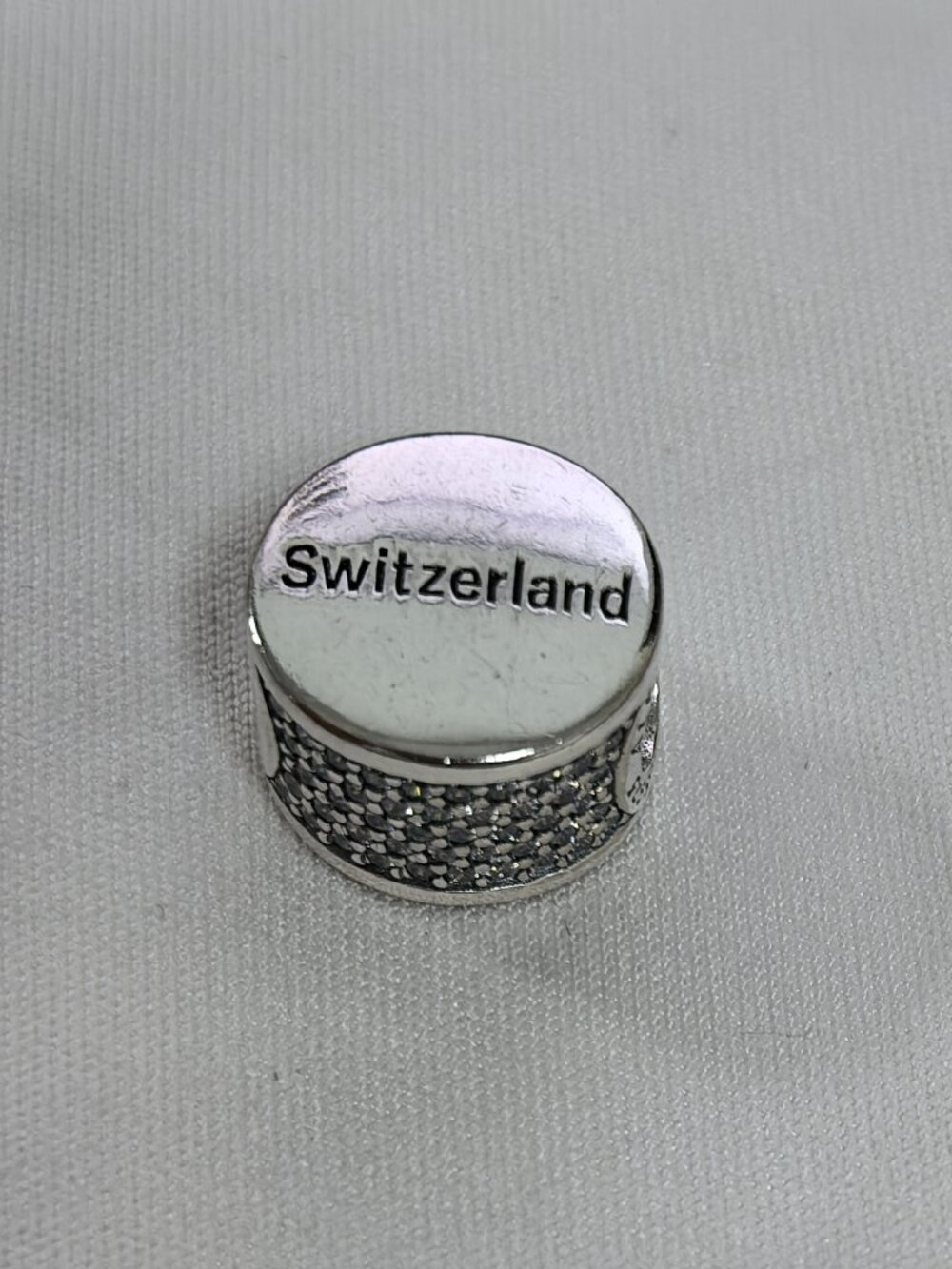 Pandora Switzerland Flag Bead Charm Pendant, S925 Silver Jewelry - Picture 2 of 4